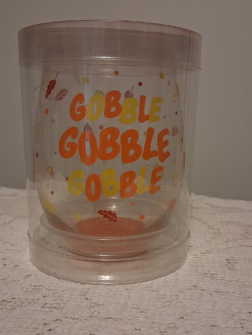 Gobble Gobble 🦃 Party Tumbler - Orange & Yellow Thanksgiving